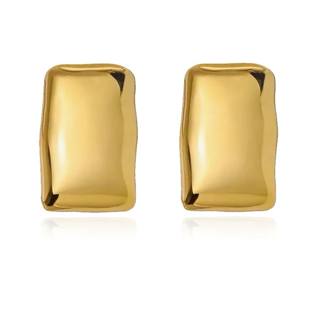 The Aurelia Rectangular Stud - Gold